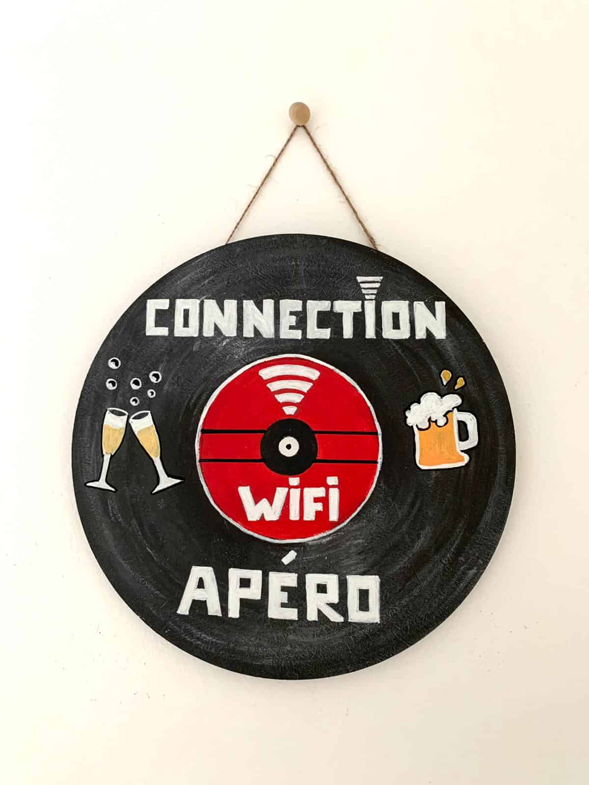 Placa Decorativa Parede - Em Madeira "Conexão Happy Hour"